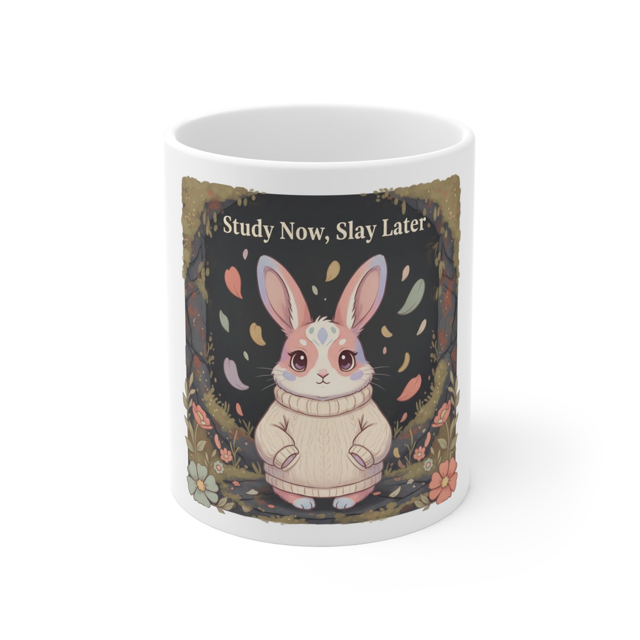 Bunny Mug 11oz – Study Now Slay Later