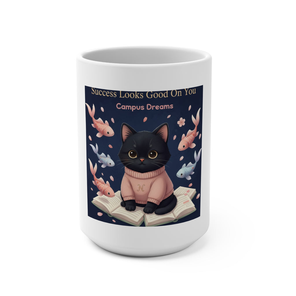 Black Cat Mug 15oz – Success Looks Good on You Campus Dreams
