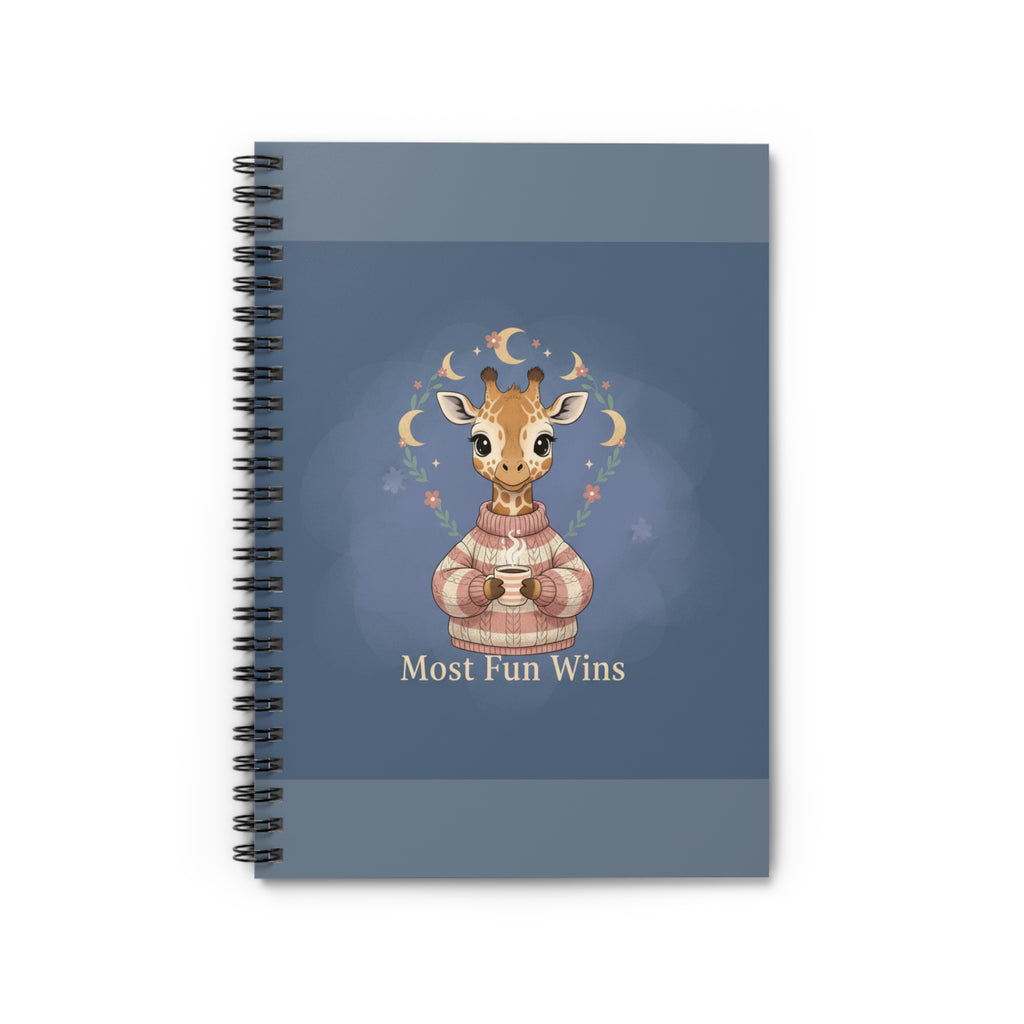 Giraffe Spiral Notebook – Most Fun Wins