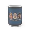 Cat Mug 15oz – Coffee & Confidence