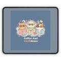 Cats With Glasses Mouse Pad – Coffee and Confidence