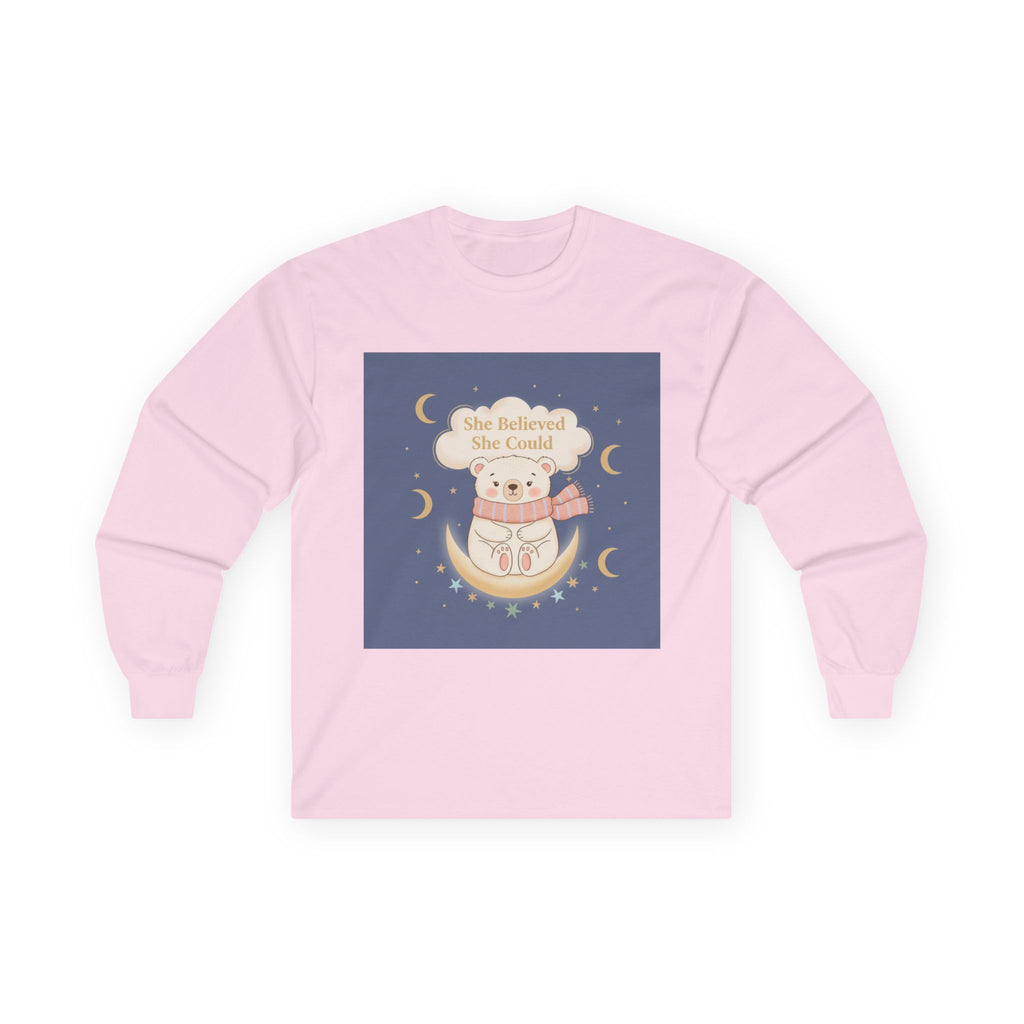 Bear Long Sleeve Tee – She Believed She Could