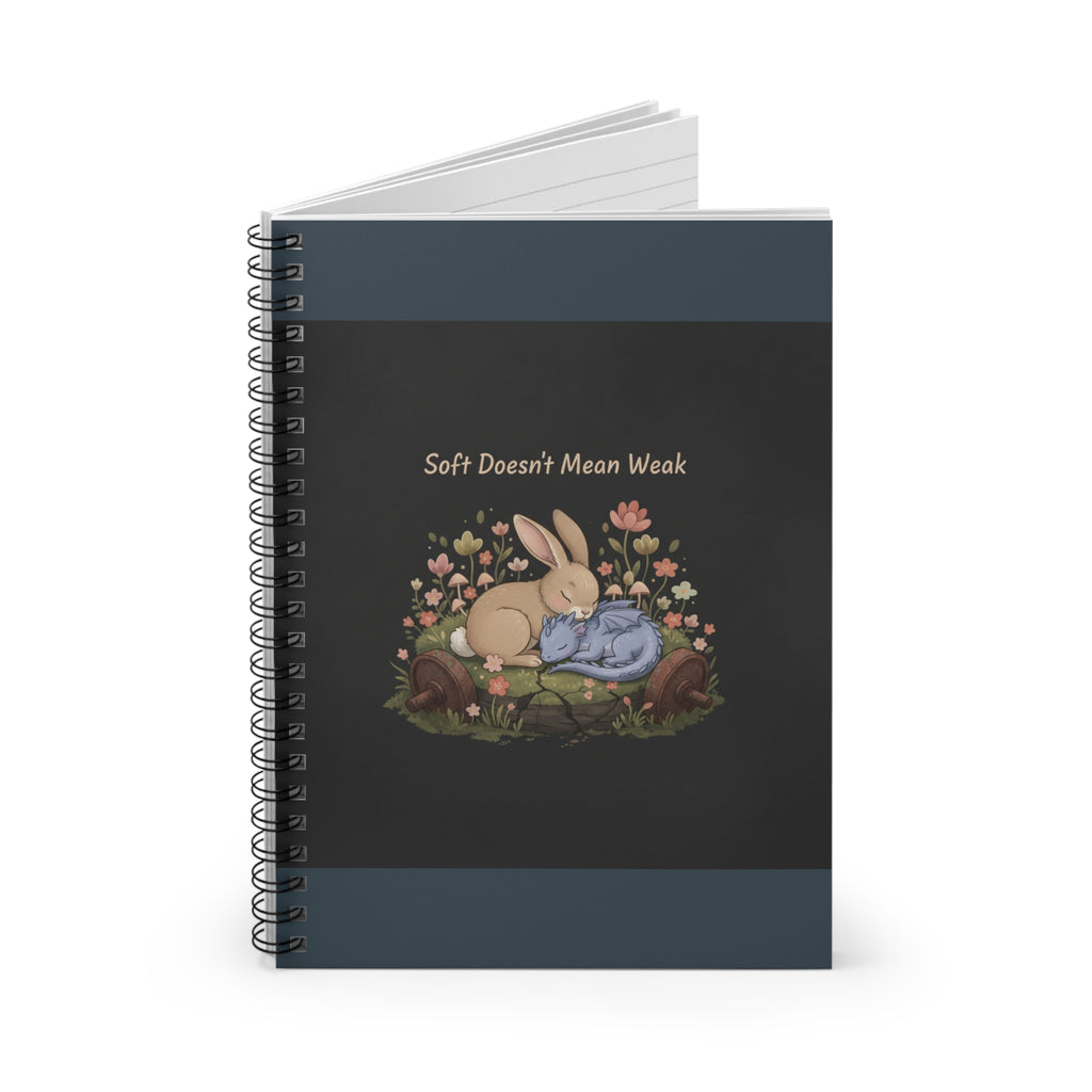 Dragon Spiral Notebook – Soft Doesnt Mean Weak