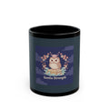 Owl Black Mug 11oz – Gentle Strength