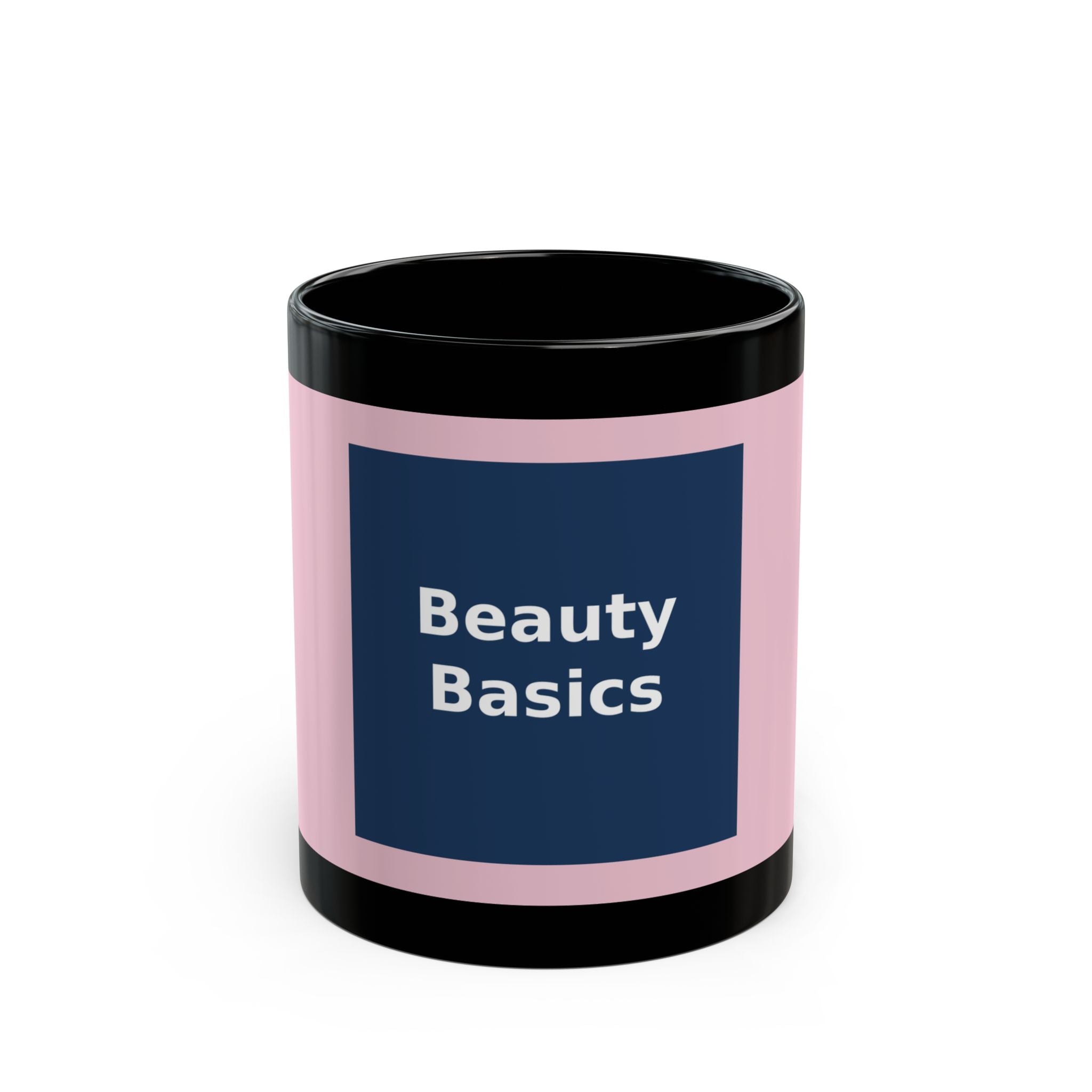 "Beauty Basics" Black Cat Black Mug | College Girl Gift | Fashion | KayKay Classics