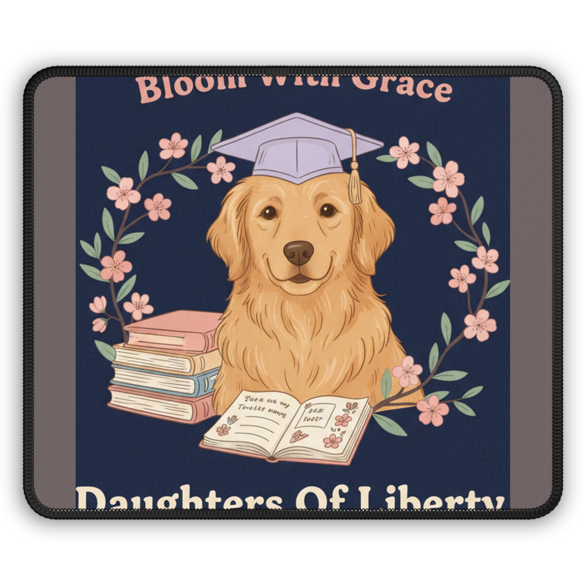 Golden Retriever Mouse Pad – Bloom With Grace
