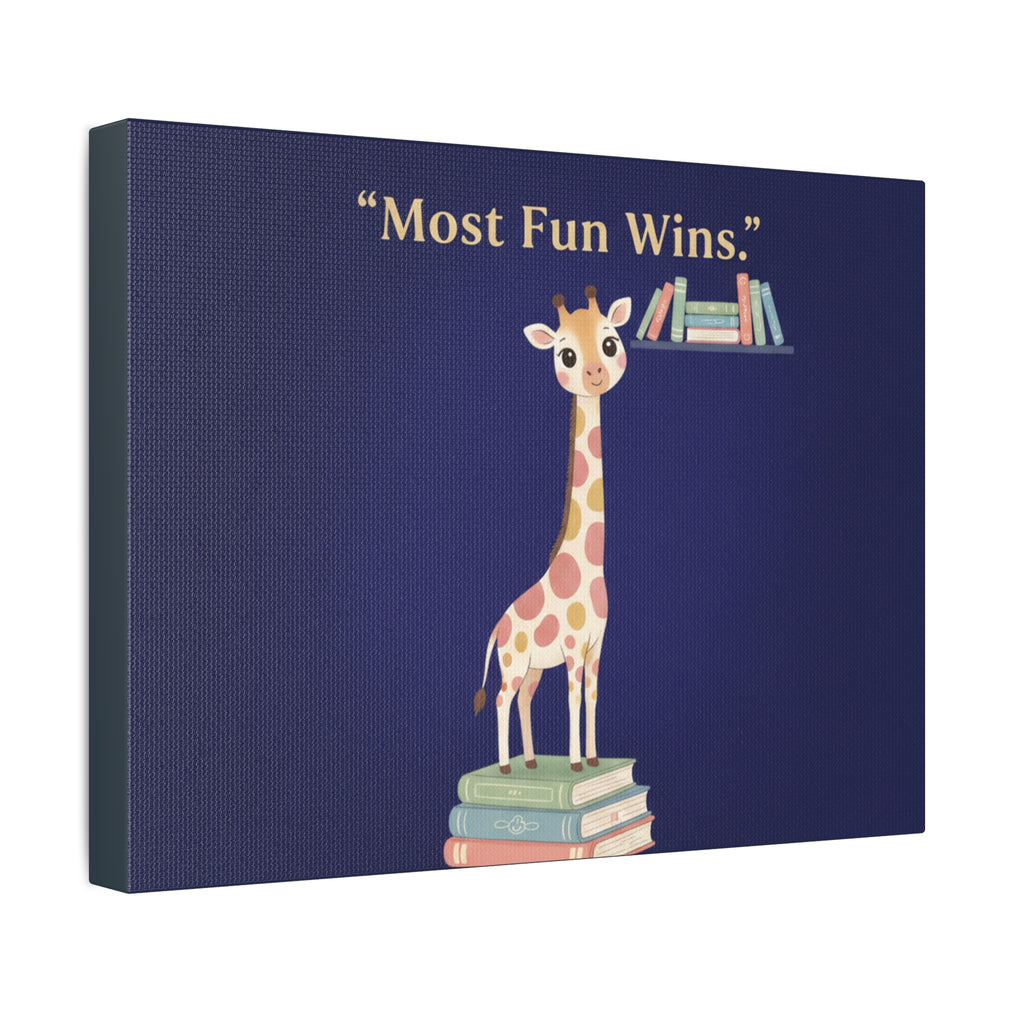 Giraffe Canvas Print – Most Fun Wins
