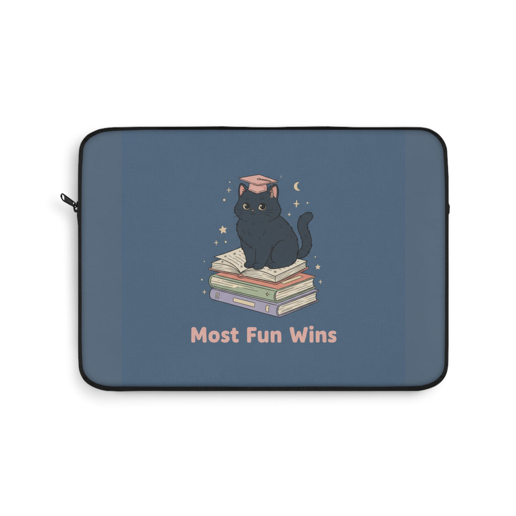 Black Cat Laptop Sleeve – Most Fun Wins