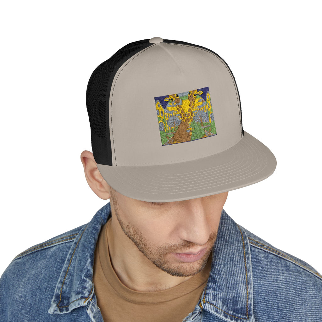Giraffes Trucker Cap – Coffee and Confidence