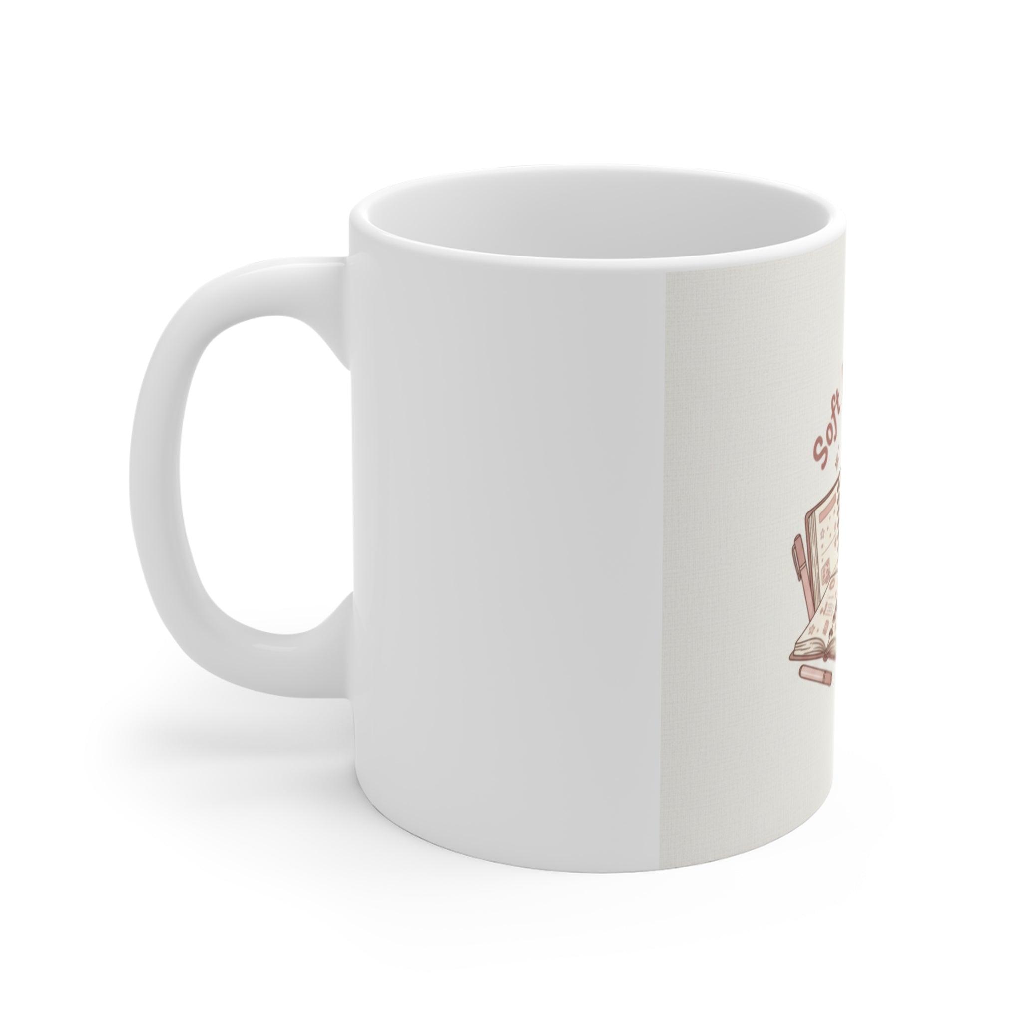 Soft Life Scholar Cat Mug 11oz