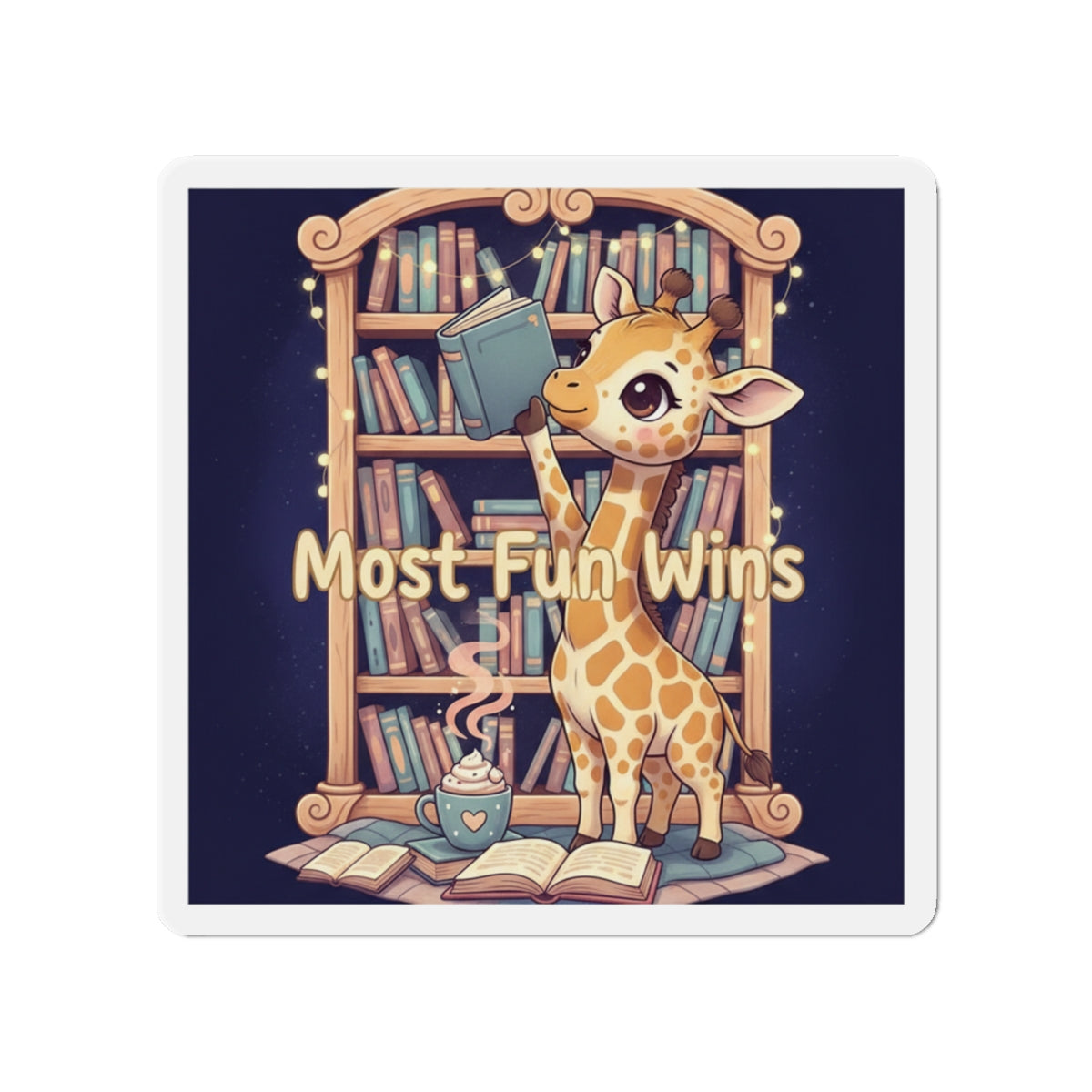 Giraffe Die-Cut Magnet – Most Fun Wins