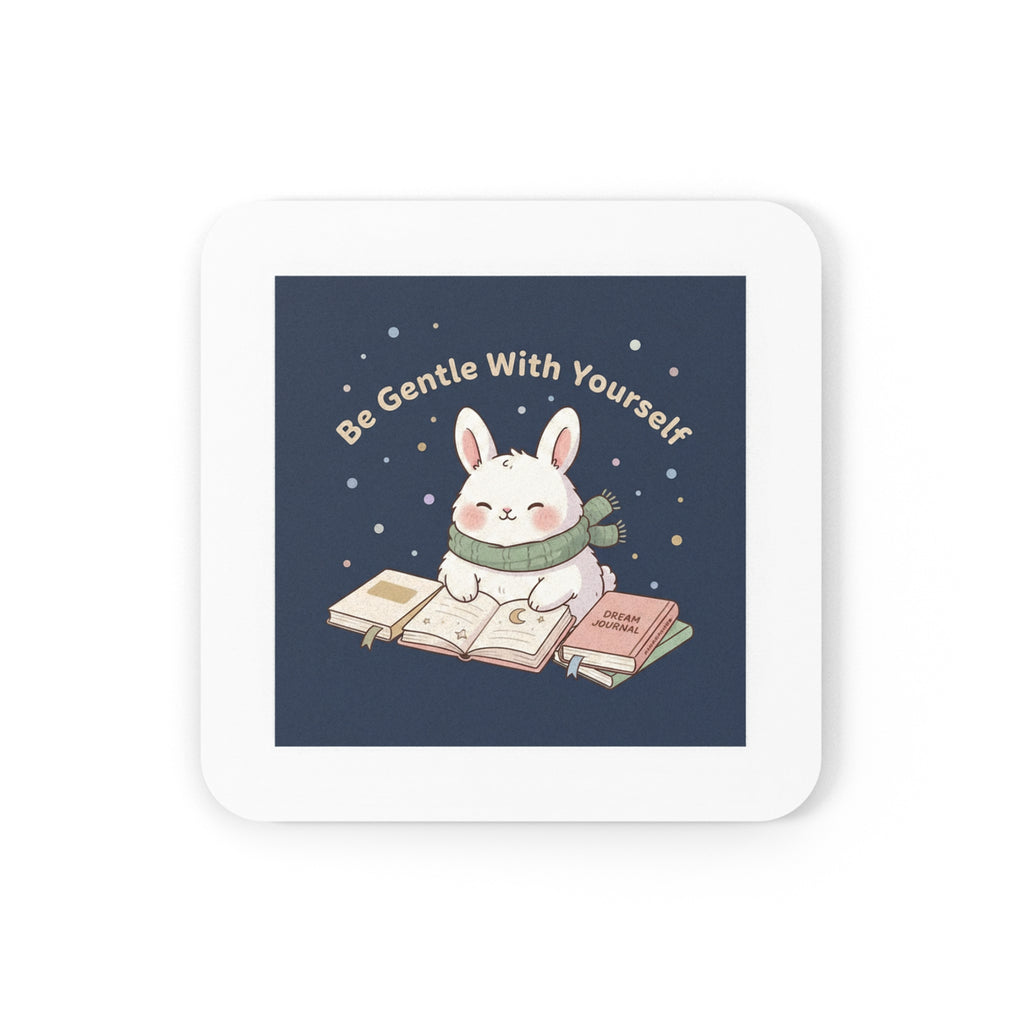 Rabbit Cork Coaster – Be Gentle With Yourself