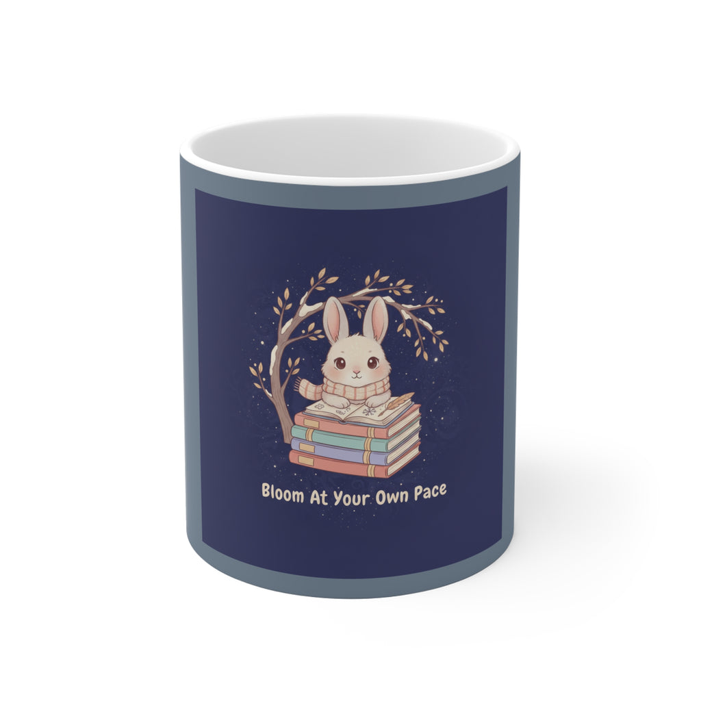 Rabbit Mug 11oz – Bloom at Your Own Pace
