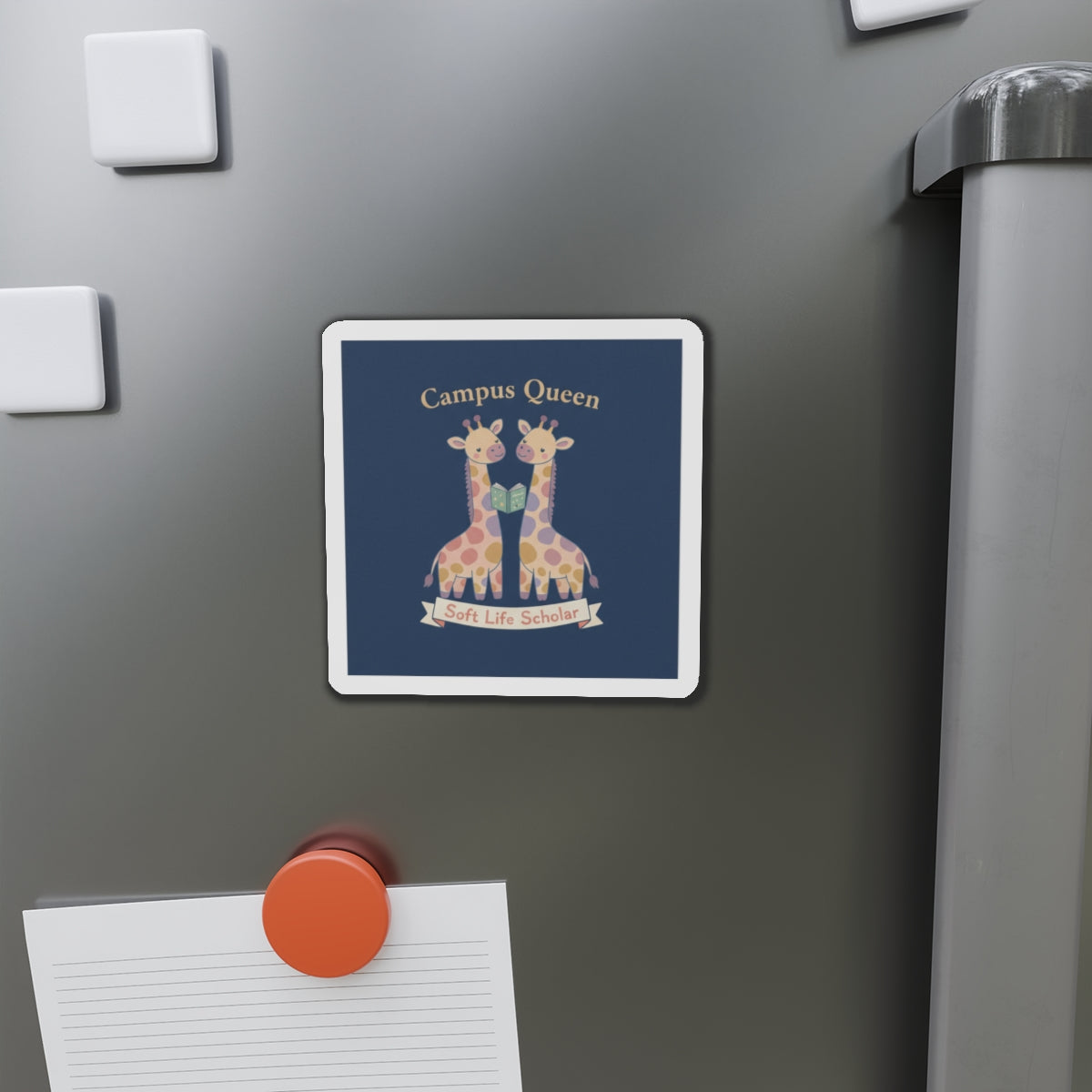 Giraffes Die-Cut Magnet – Campus Queen Soft Life Scholar