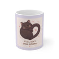 "STILL SOFT. STILL LOVING" Black Cat Mug | College Girl Gift | Fashion | KayKay Classics