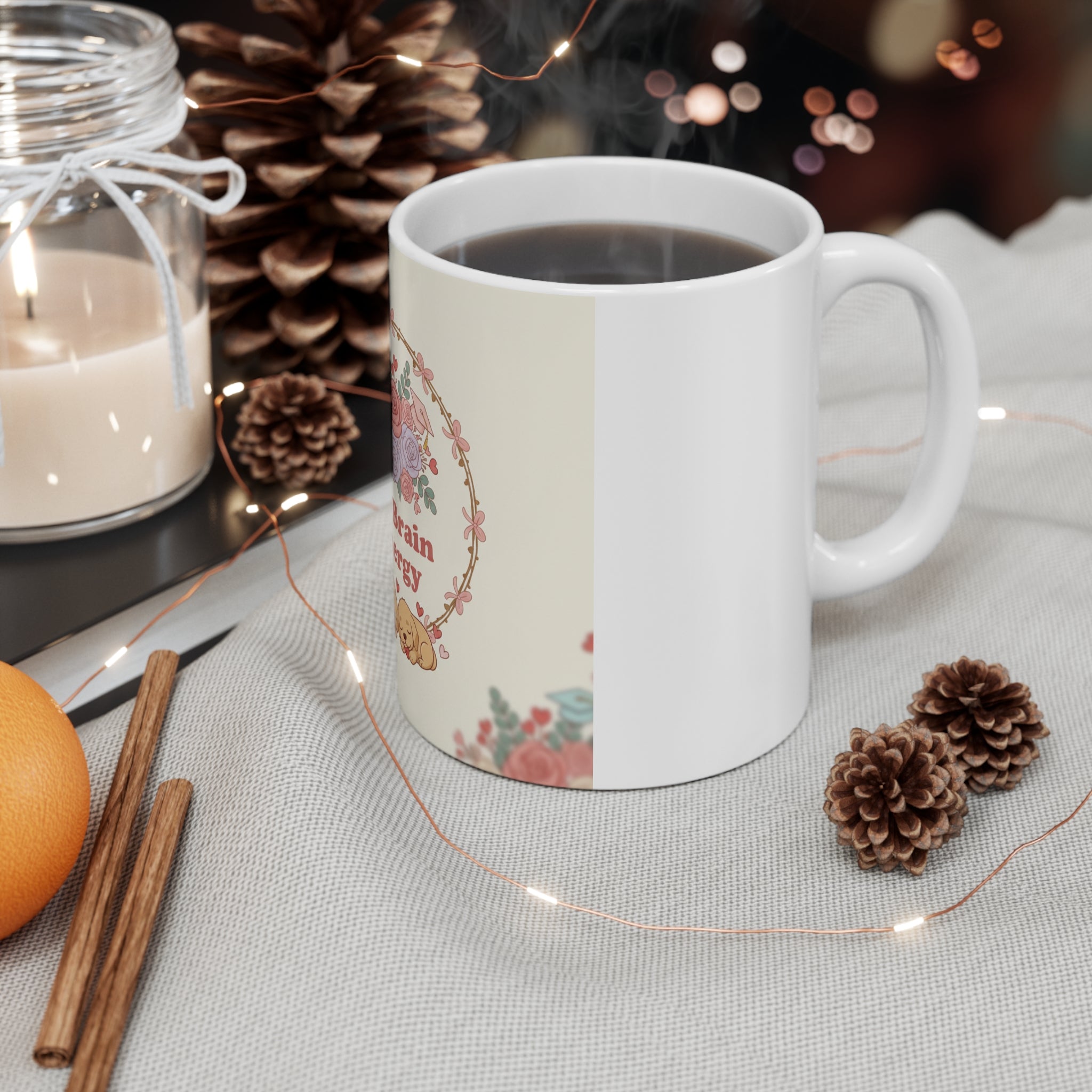 Big Brain Energy Puppies Mug 11oz
