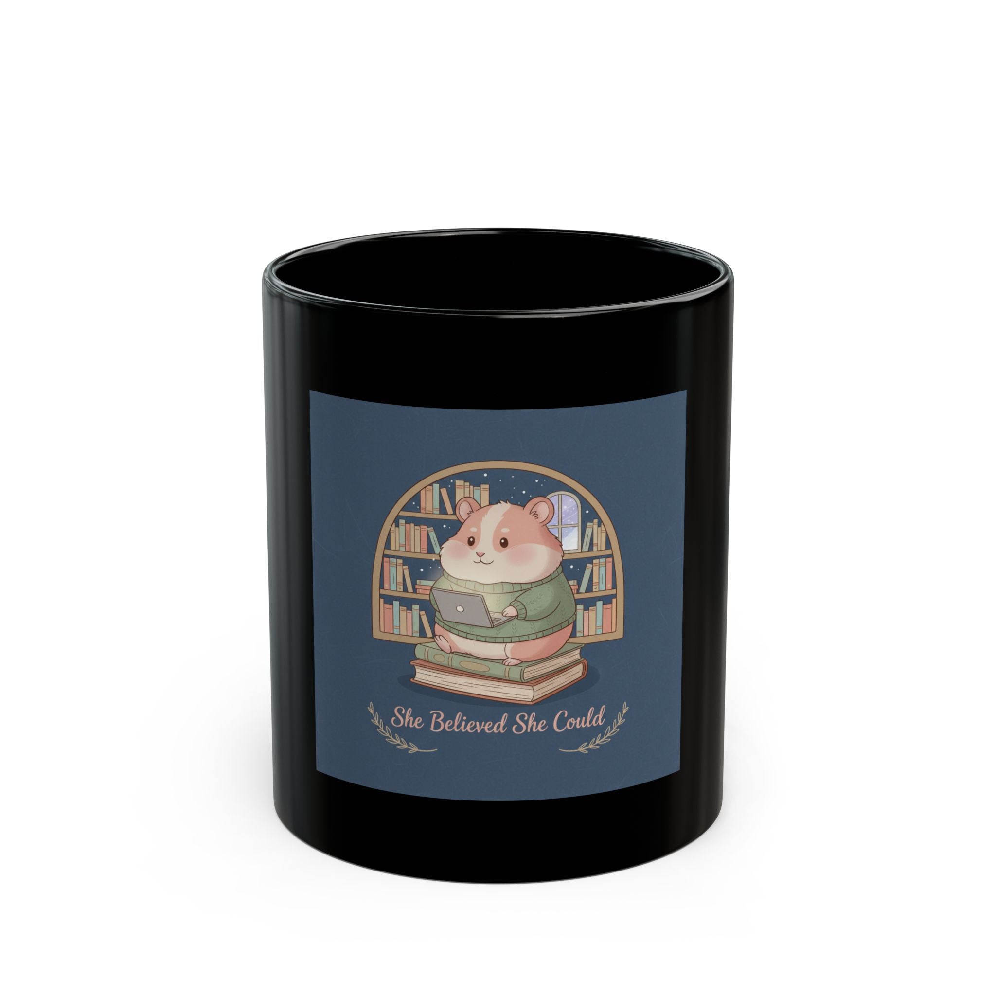Bear Black Mug 11oz – She Believed She Could