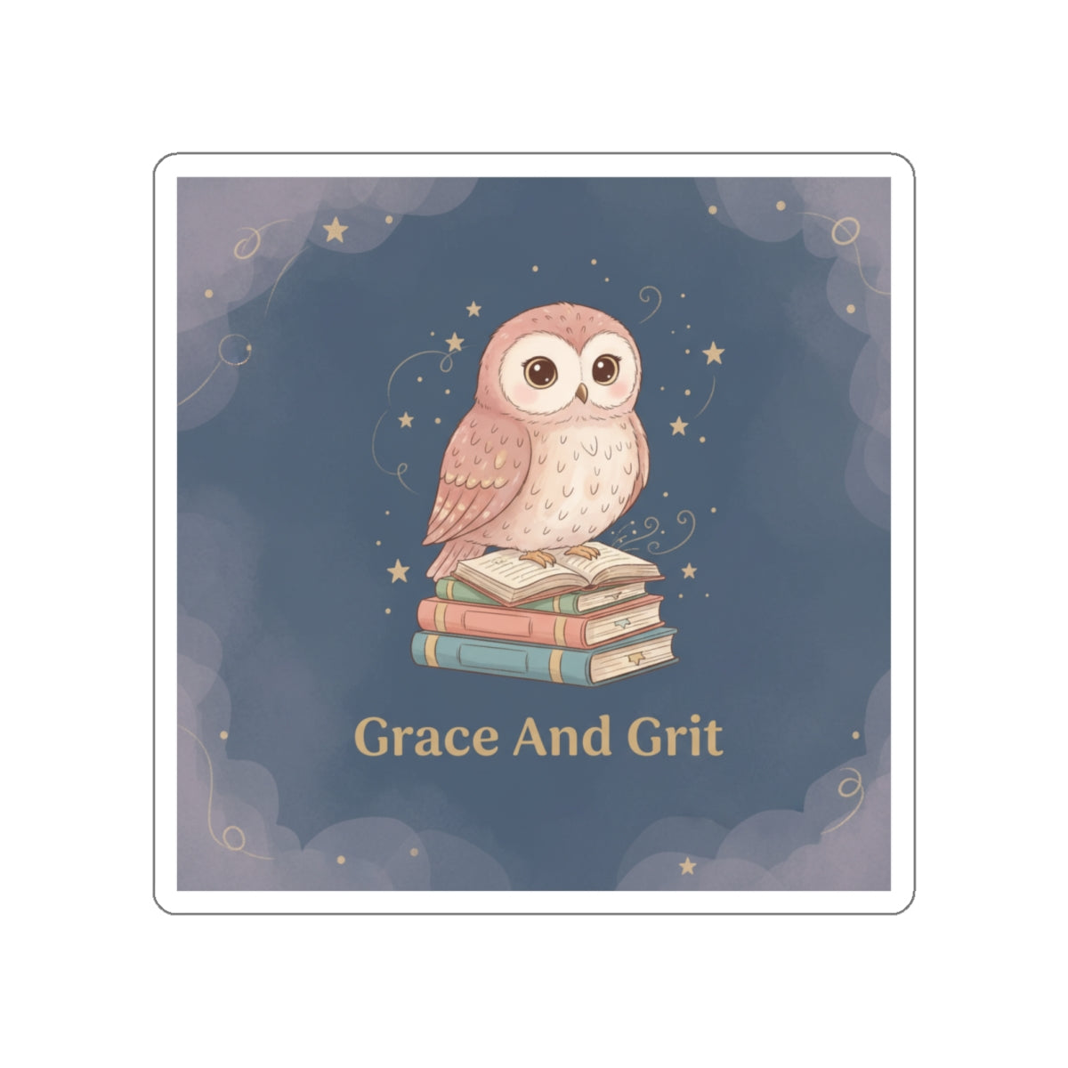 Owl Die-Cut Sticker – Grace and Grit