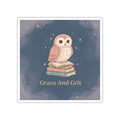 Owl Die-Cut Sticker – Grace and Grit