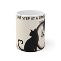 ONE STEP AT A TIME Cat Mug 11oz