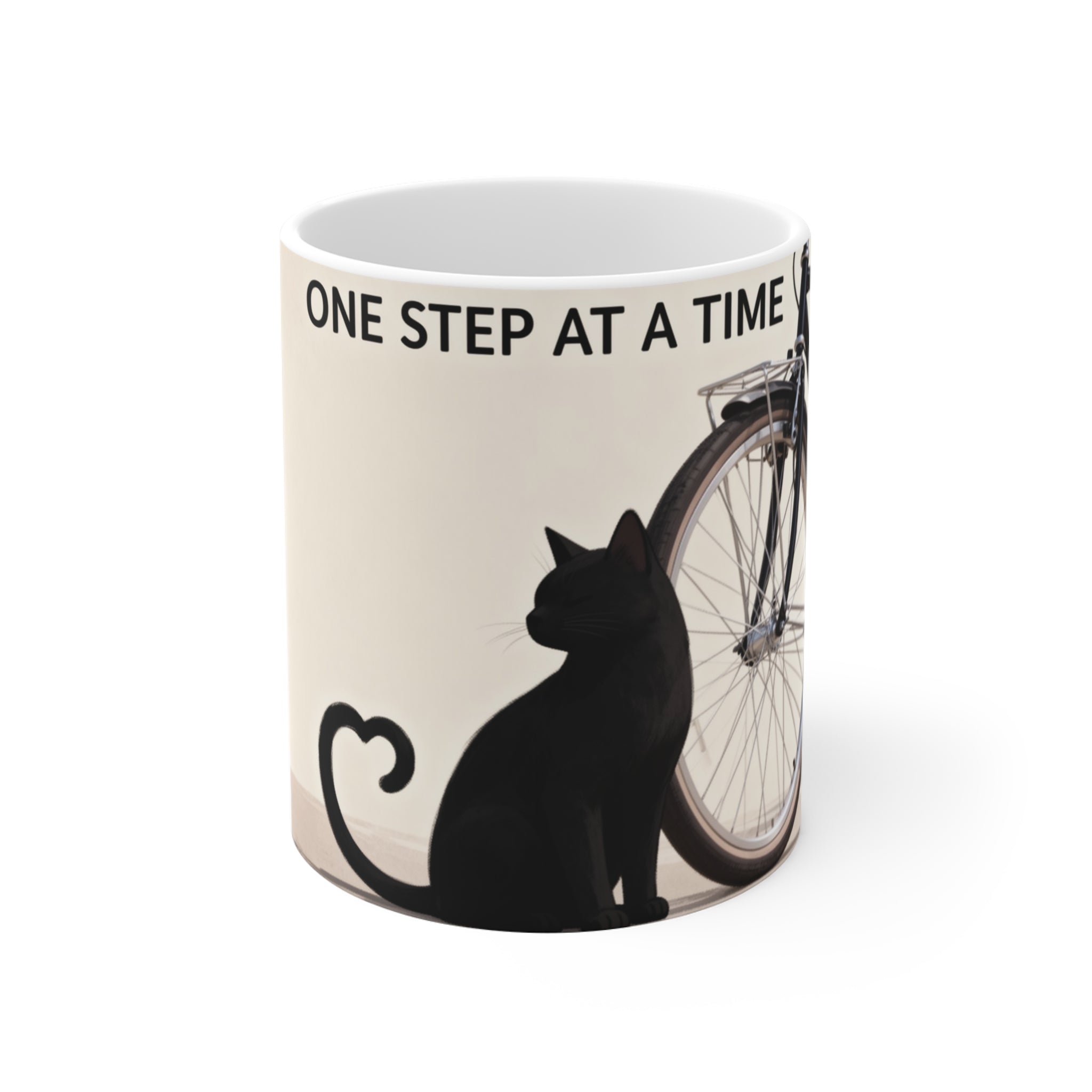 ONE STEP AT A TIME Cat Mug 11oz