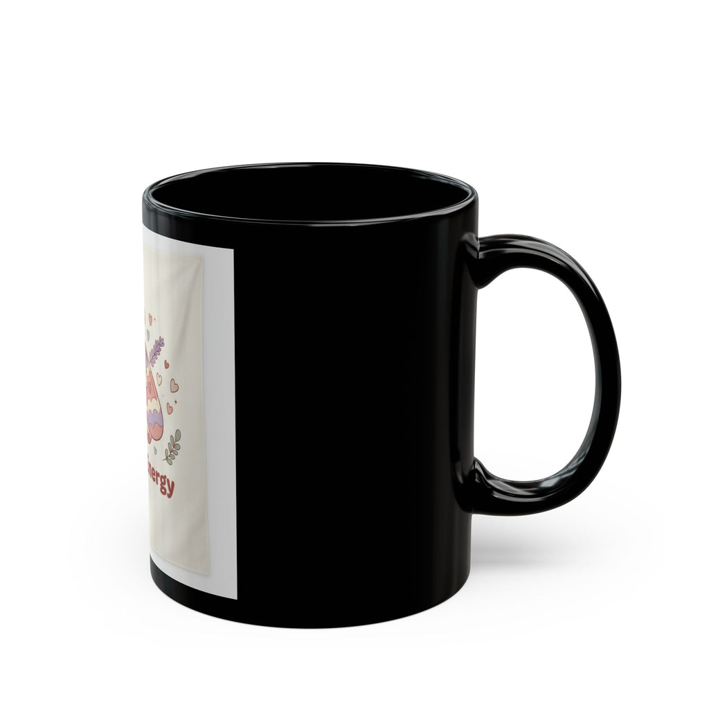 Big Brain Energy Moth Black Mug 11oz