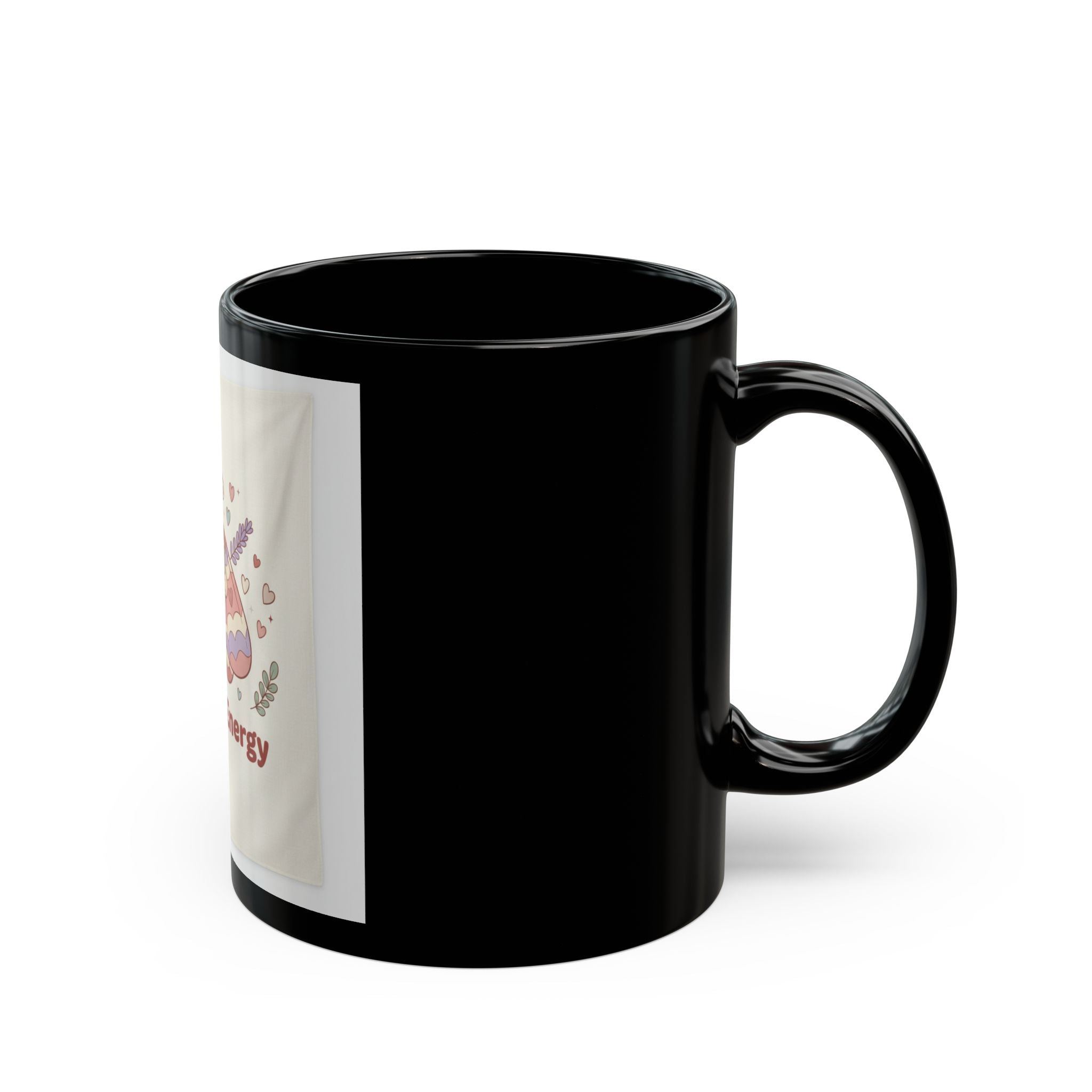 Big Brain Energy Moth Black Mug 11oz