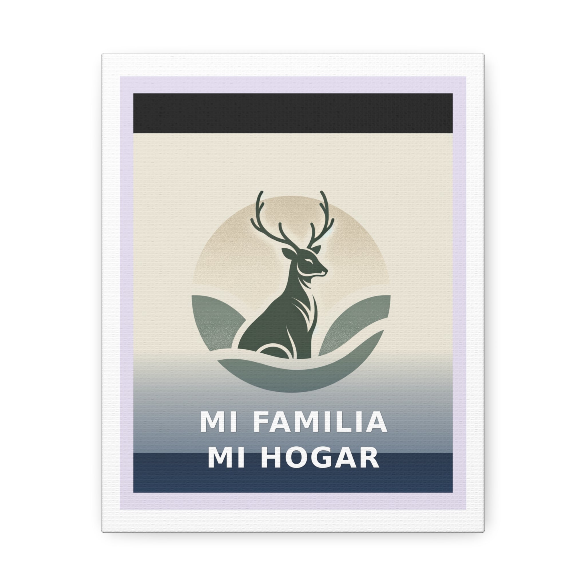 "Mi familia, mi hogar" Black Cat Canvas | College Girl Gift | Fashion | KayKay Classics