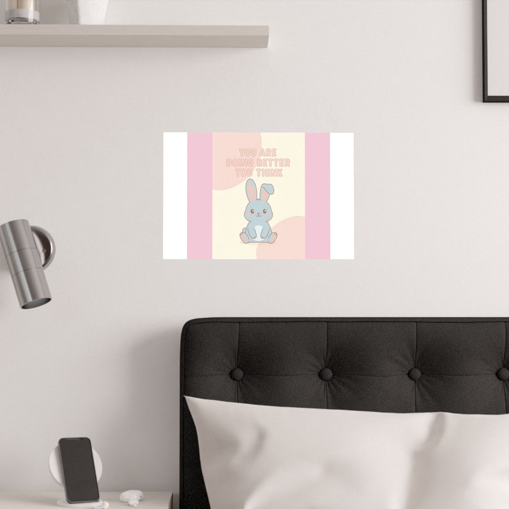 "YOU ARE DOING BETTER YOU THINK" Black Cat Poster | College Girl Gift | Fashion | KayKay Classics