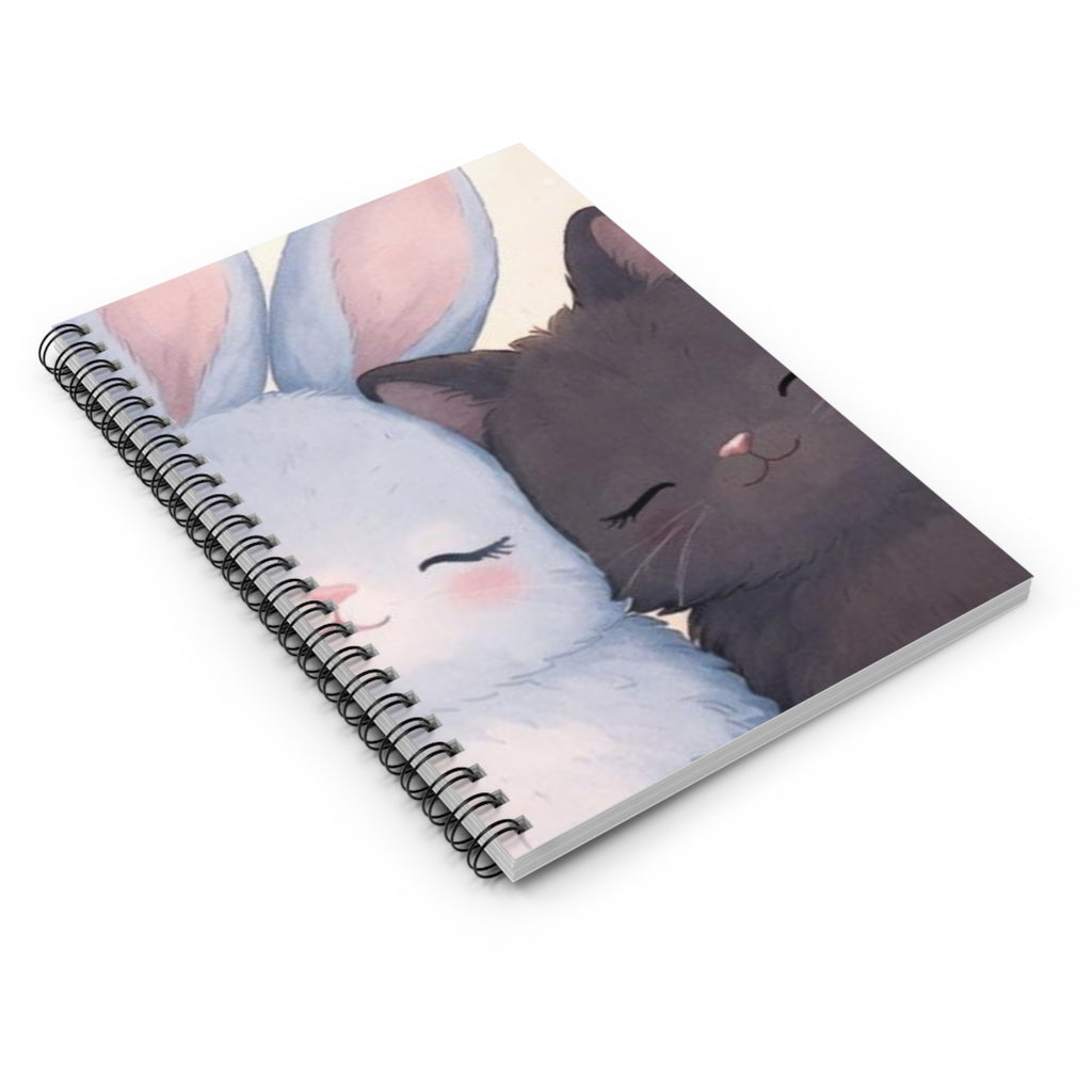 YOURE NEVER TOO MUCH Rabbit, cat Spiral Notebook