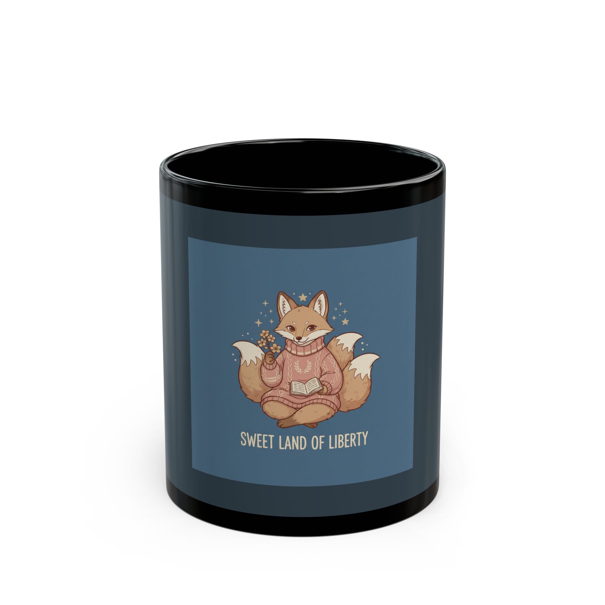 Fox Black Mug 11oz – Sweet Land of Liberty