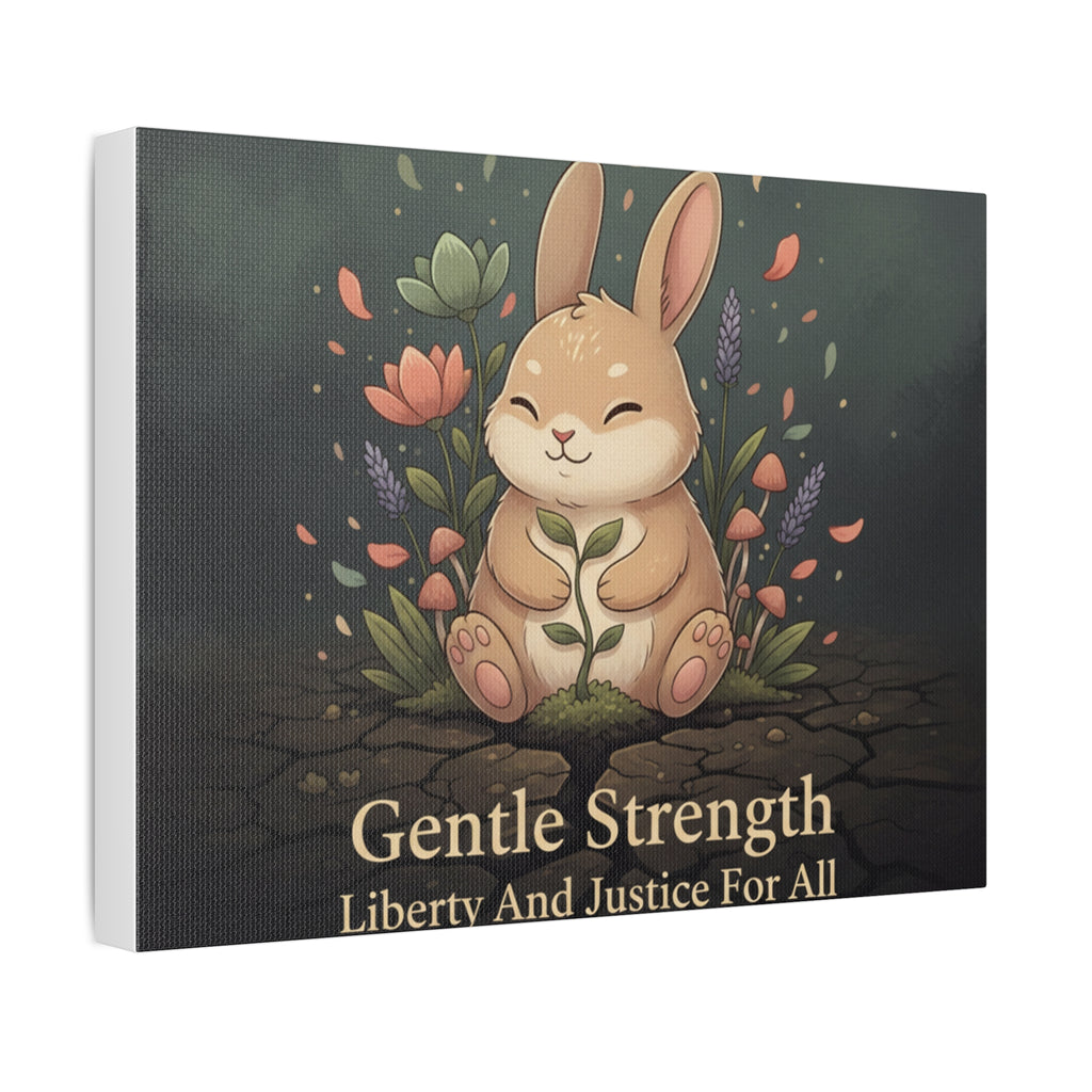 Bunny Canvas Print – Gentle Strength Liberty and Justice for