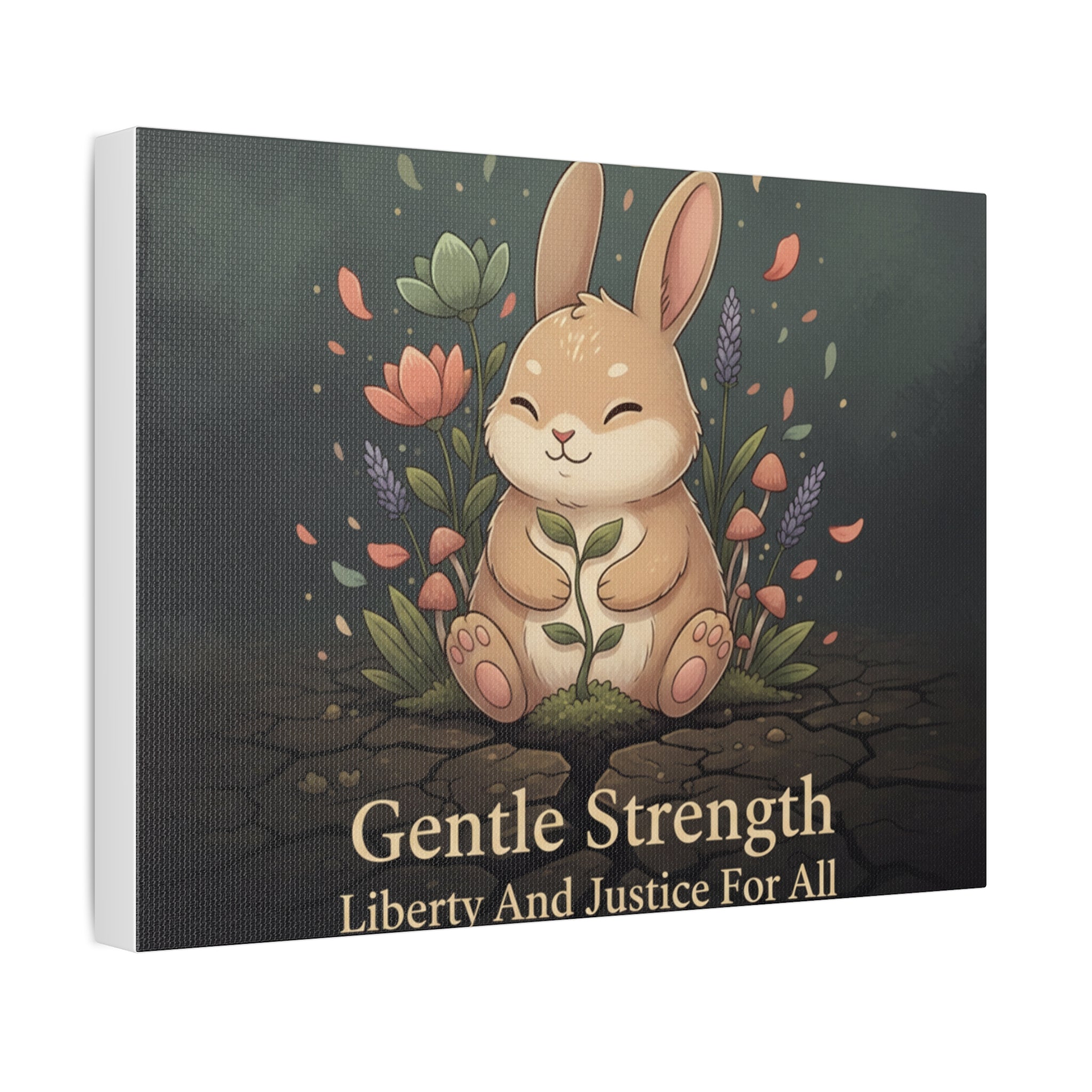 Bunny Canvas Print – Gentle Strength Liberty and Justice for