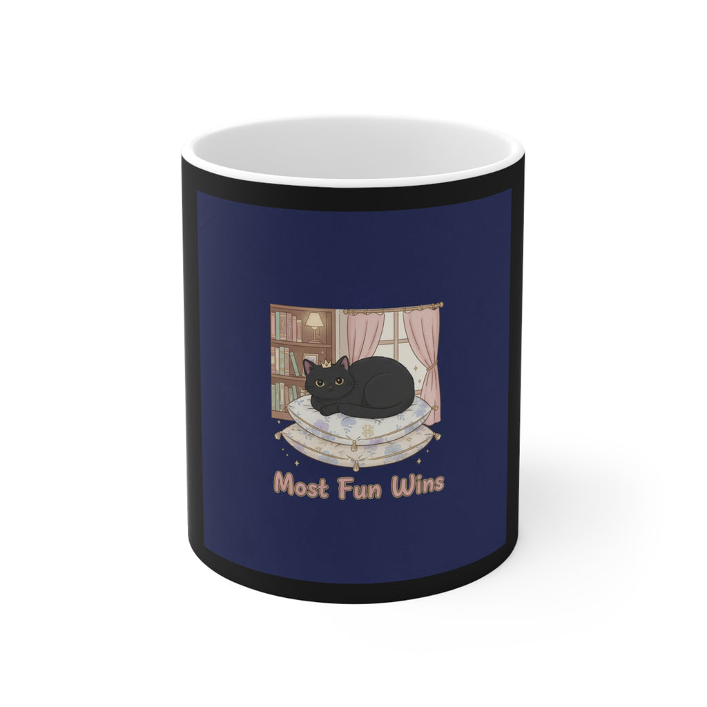 Black Cat Mug 11oz – Most Fun Wins