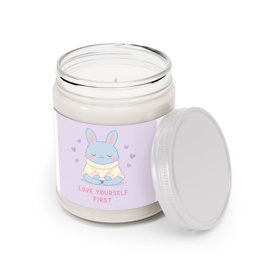 "LOVE YOURSELF FIRST" Black Cat Scented Soy Candle | College Girl Gift | Fashion | KayKay Classics
