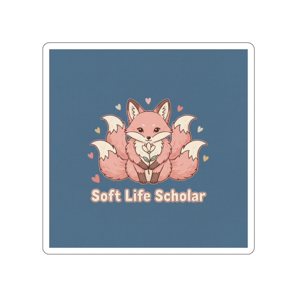 Kitsune Die-Cut Sticker – Soft Life Scholar