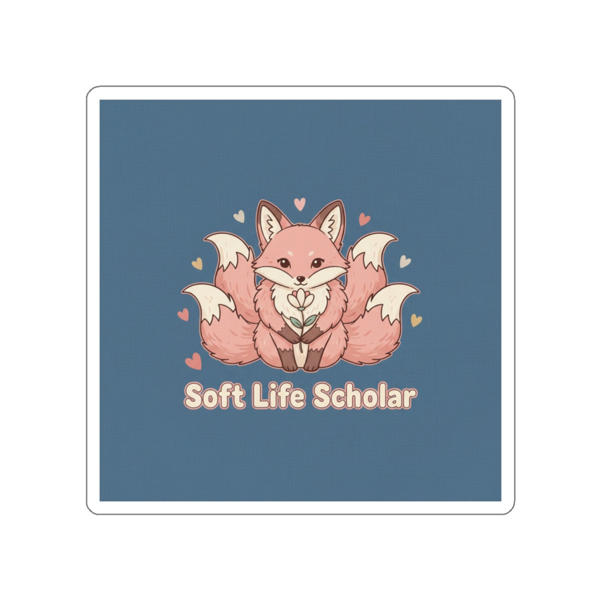 Kitsune Die-Cut Sticker – Soft Life Scholar