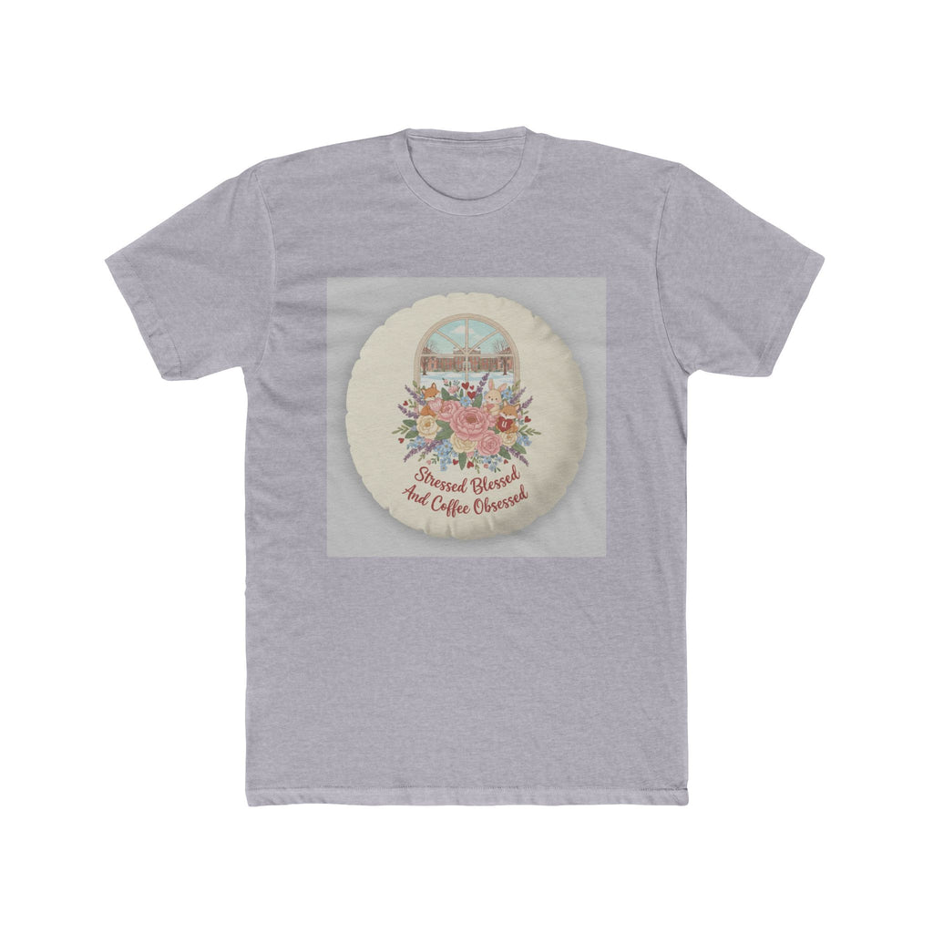 Stressed Blessed And Coffee Obsessed Fox, rabbit Unisex Tee