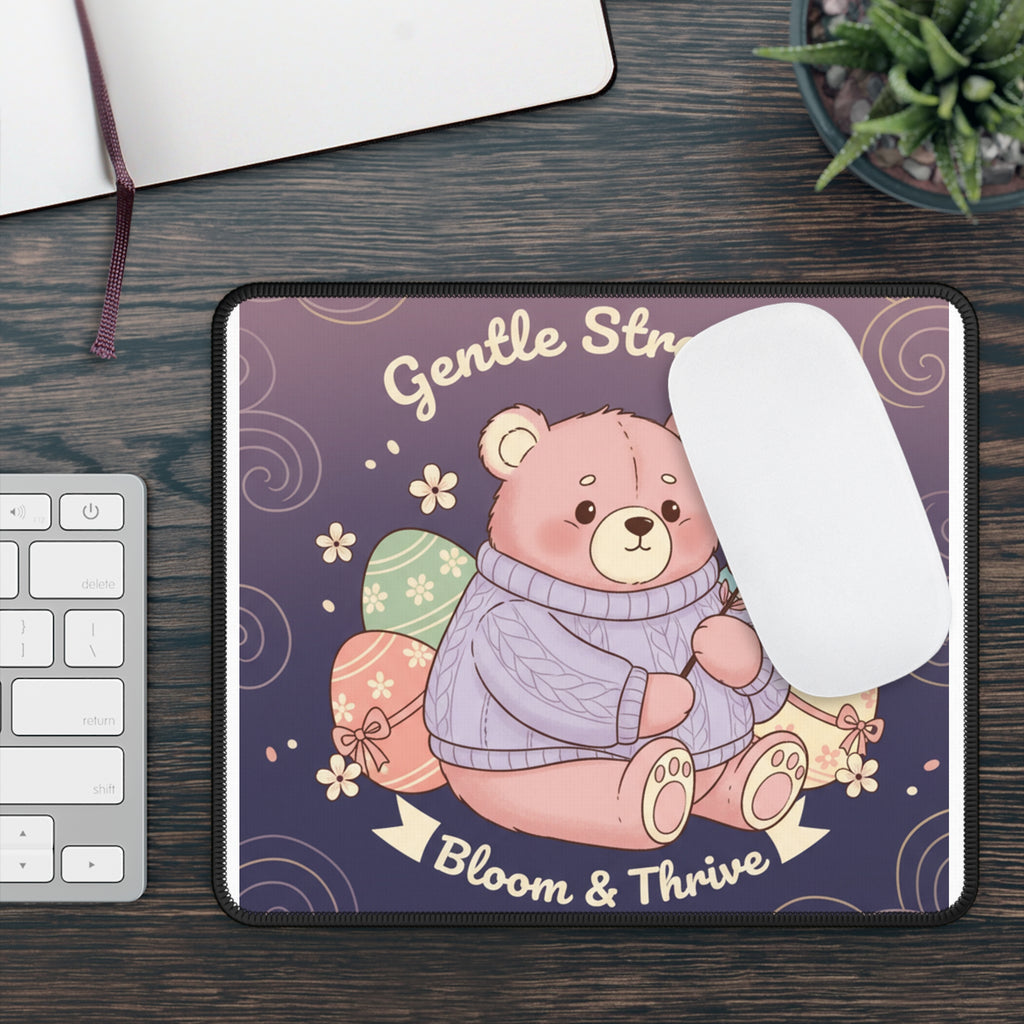Bear Mouse Pad – Gentle Strength Bloom Thrive