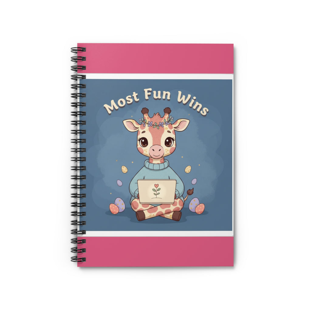 Giraffe Spiral Notebook – Most Fun Wins