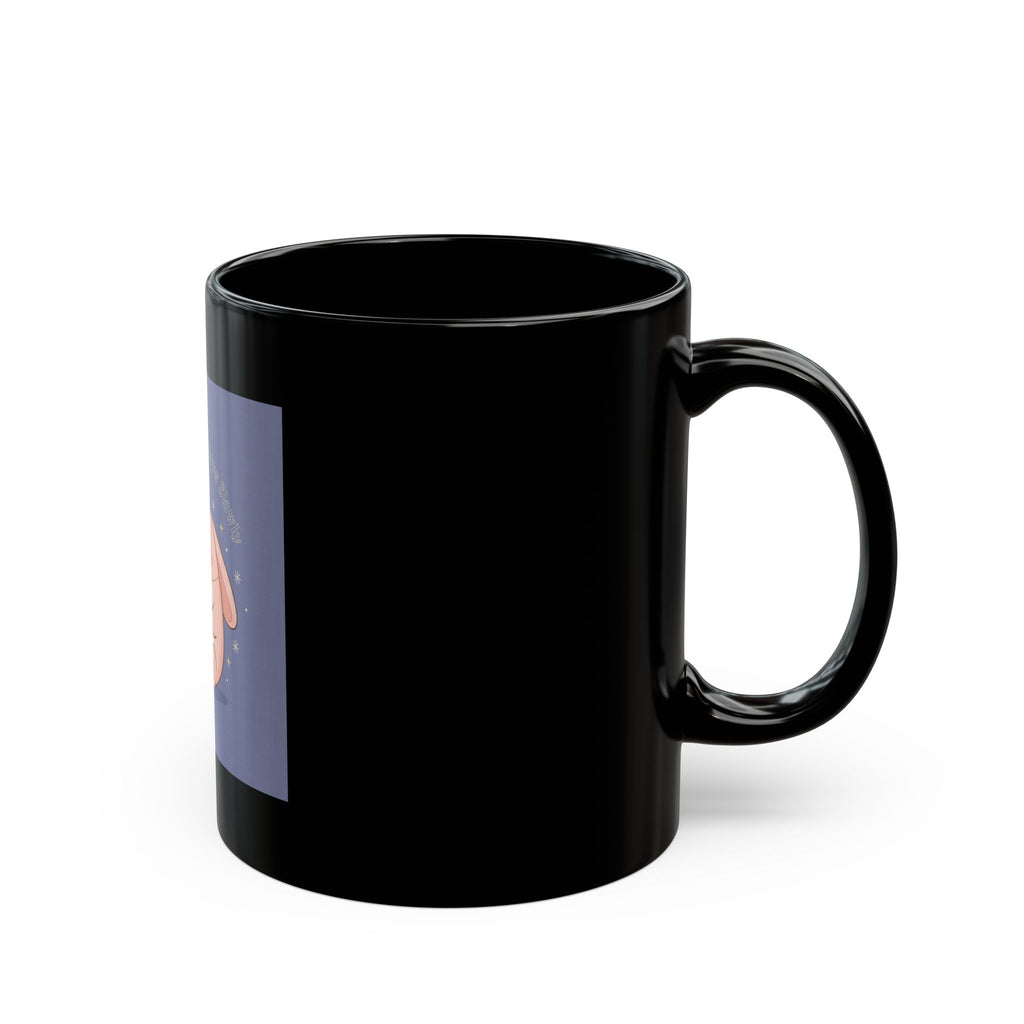 Bunny Black Mug 11oz – You Are Allowed to Grow Slowly