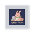 Rabbit Die-Cut Magnet – Soft Life Scholar