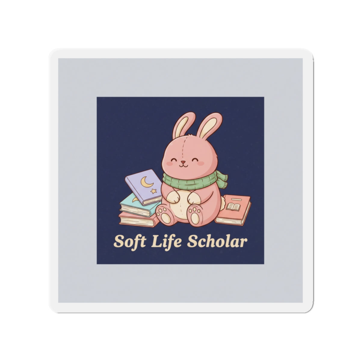 Rabbit Die-Cut Magnet – Soft Life Scholar