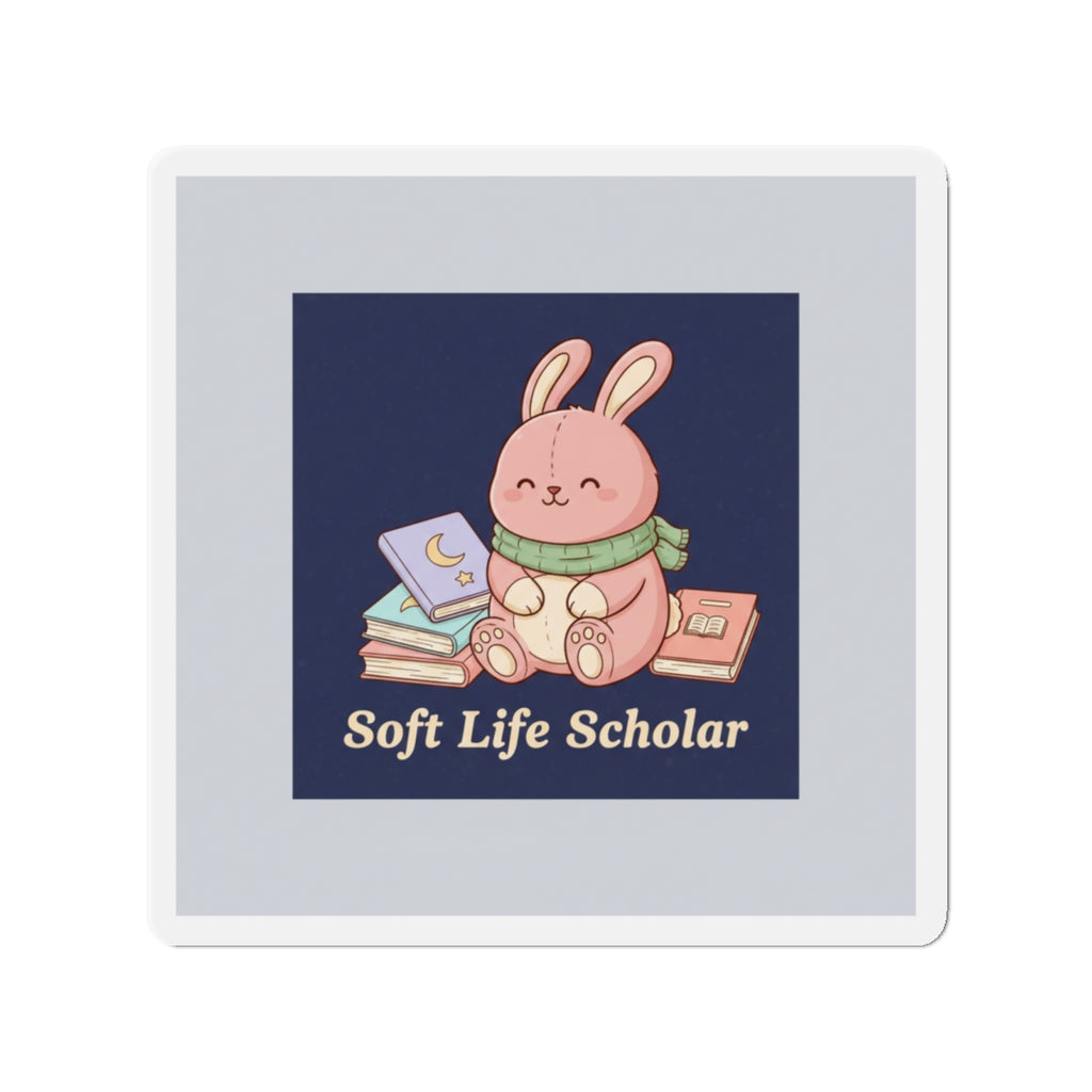 Rabbit Die-Cut Magnet – Soft Life Scholar