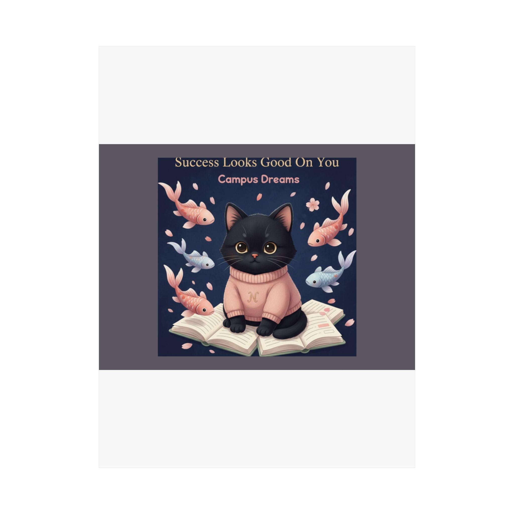 Black Cat Poster – Success Looks Good on You Campus Dreams