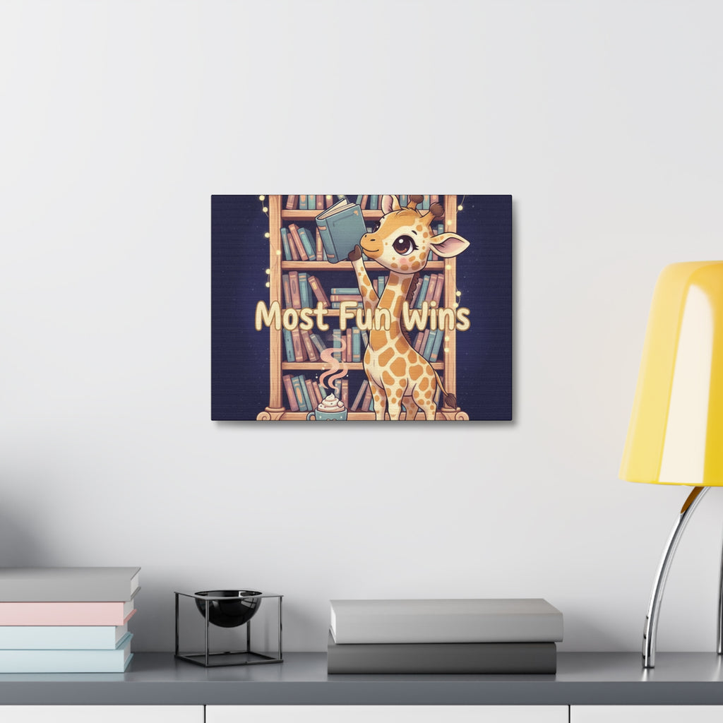 Giraffe Canvas Print – Most Fun Wins