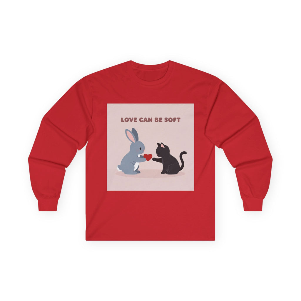 LOVE CAN BE SOFT Rabbit, cat Long Sleeve Tee