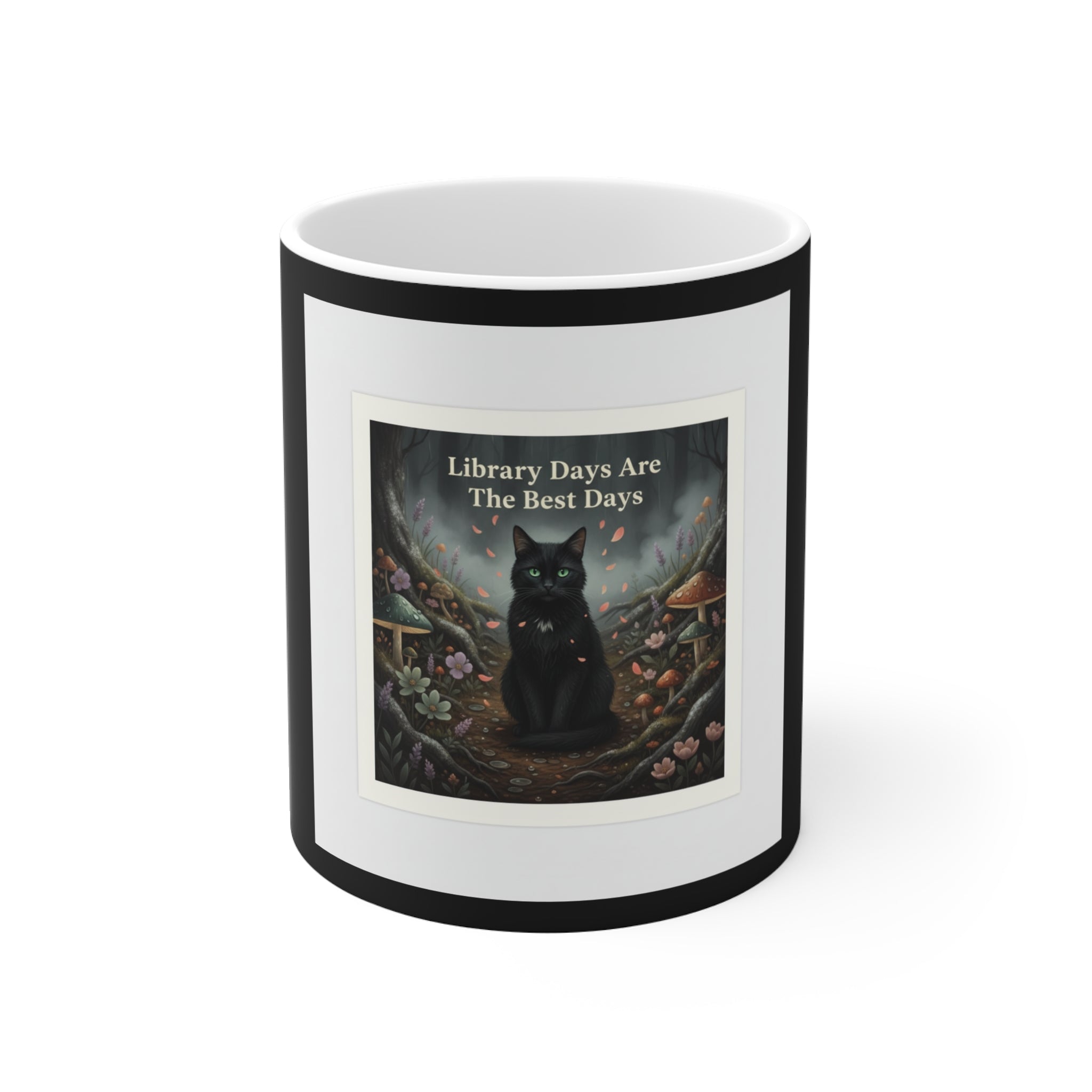 Cat Mug 11oz – Library Days Are the Best Days