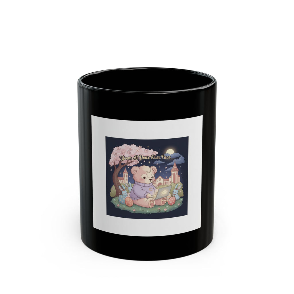 Bear Black Mug 11oz – Bloom at Your Own Pace