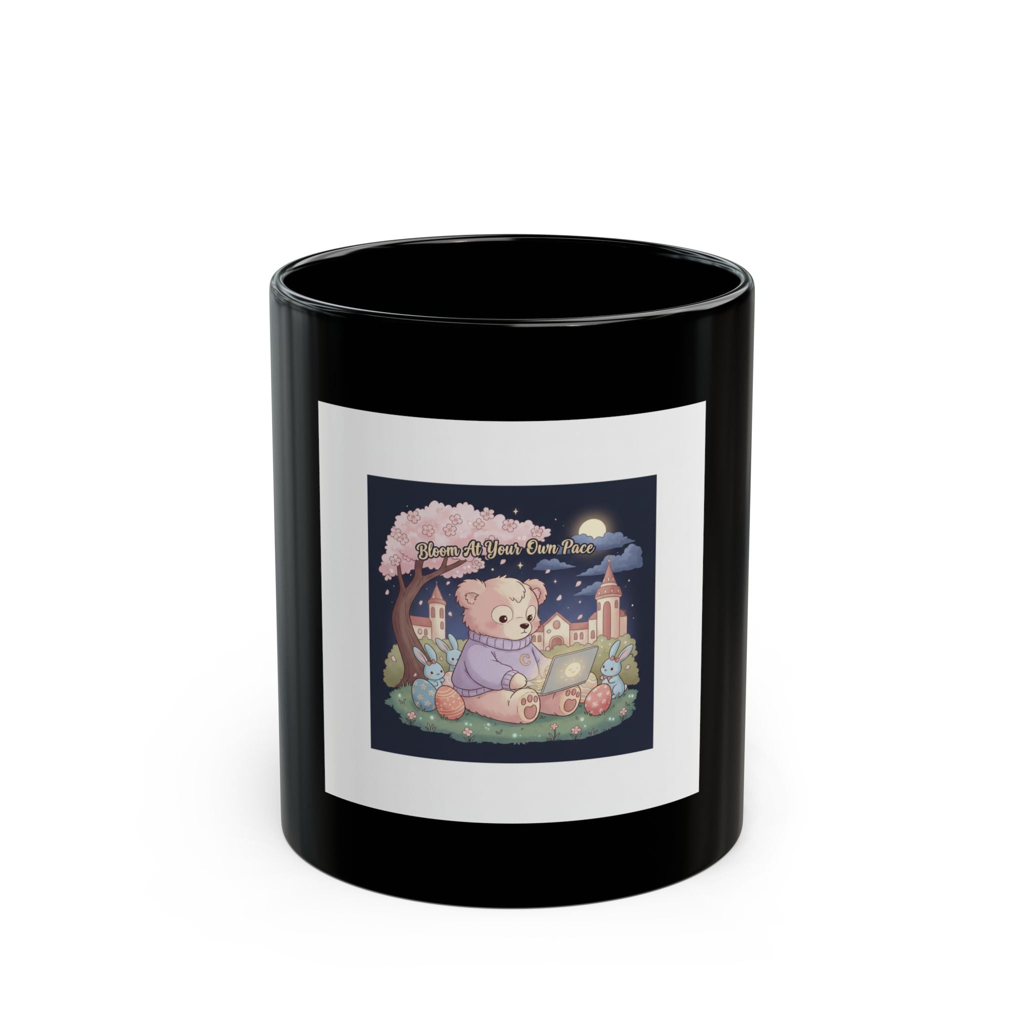 Bear Black Mug 11oz – Bloom at Your Own Pace